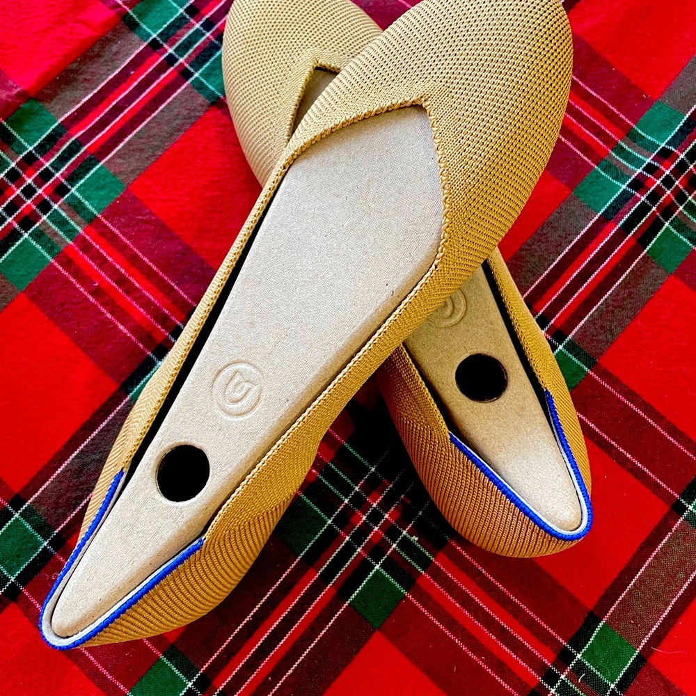 Rothy’s flat in camel. Size 8.5